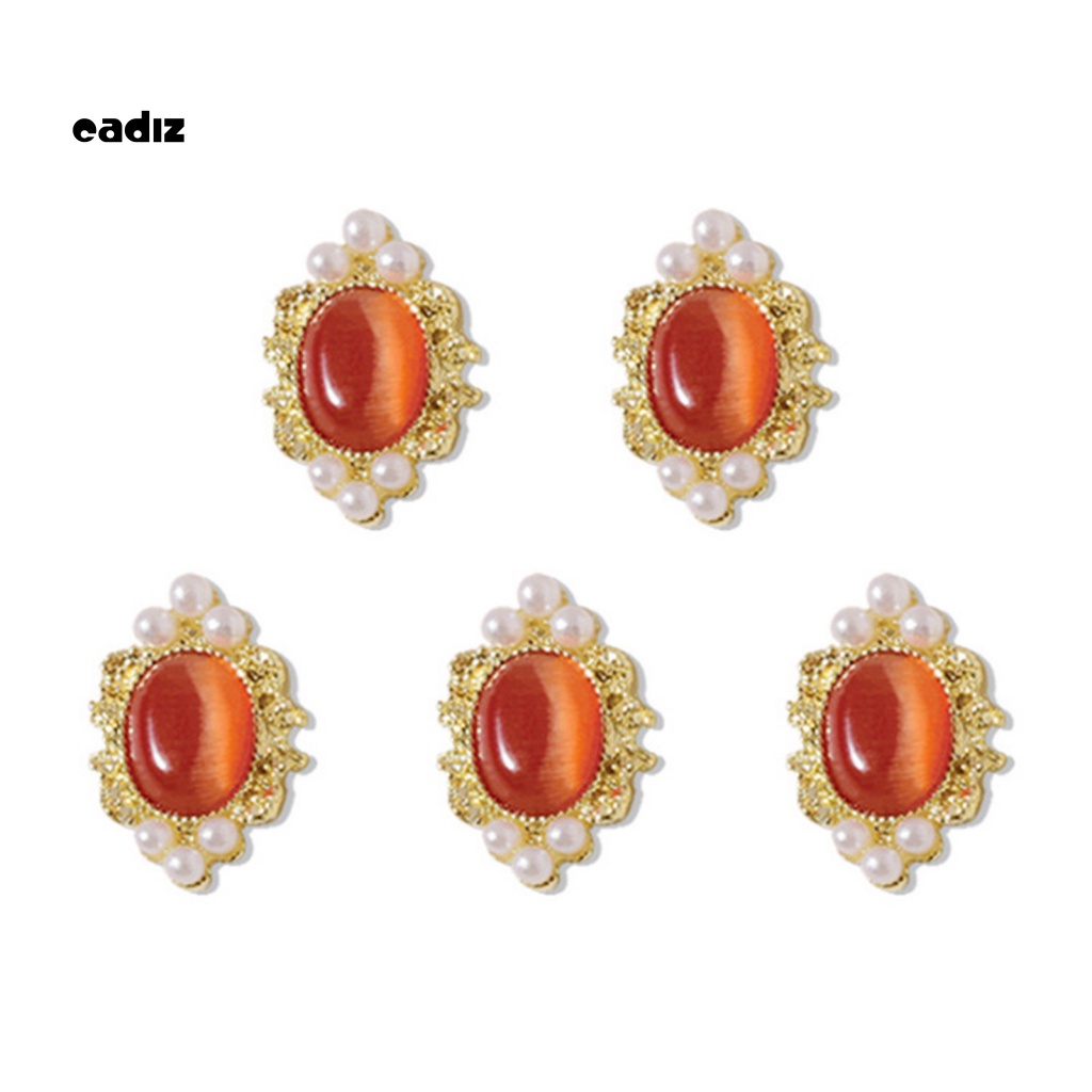 Set 5 Phụ Kiện Đá Mắt Mèo Mini Đính Trang Trí Móng Tay Sáng Tạo