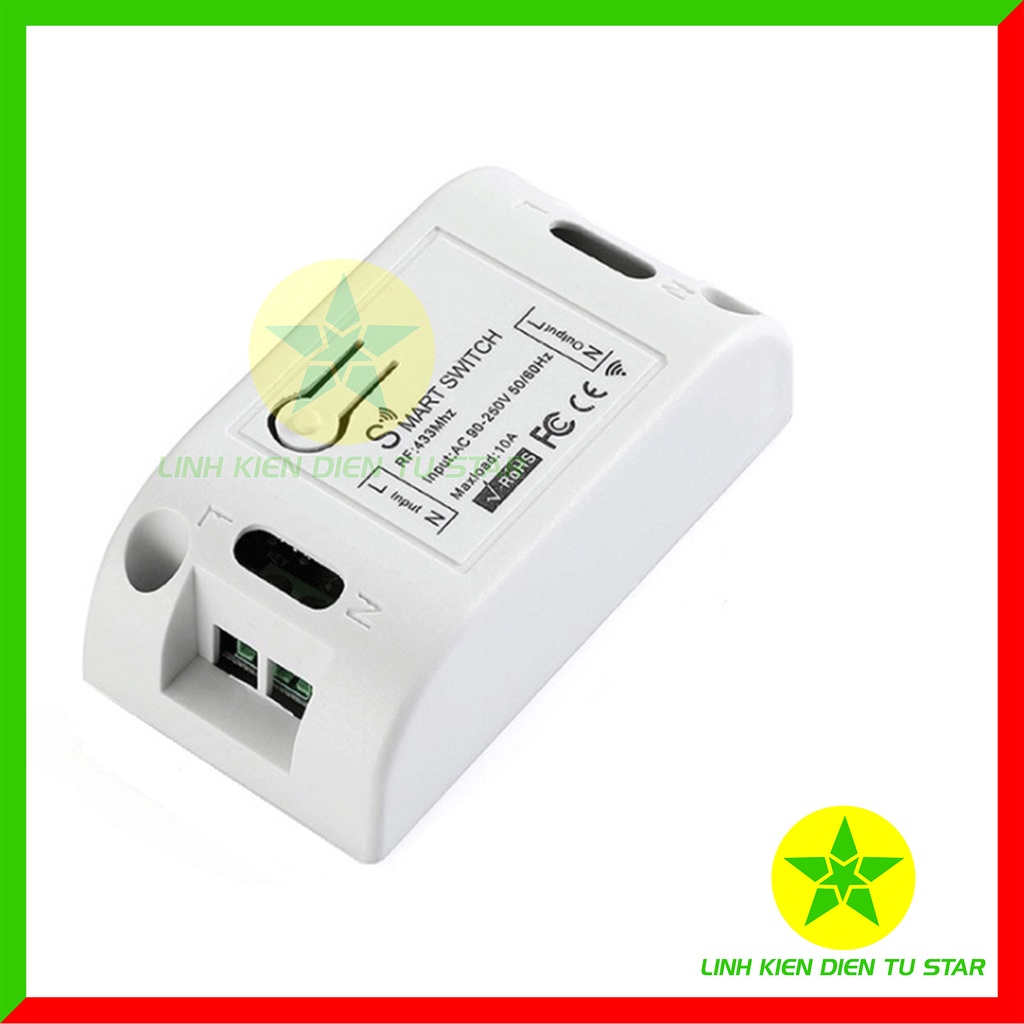 Công tắc điều khiển thiết bị điện từ xa 220V bằng điều khiển 433MHz