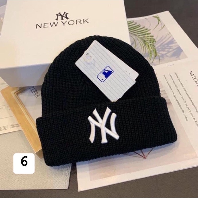 Mũ len logo MLB thêu nổi thời trang loại 1