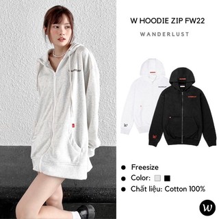 Áo khoác w hoodie zip fw22