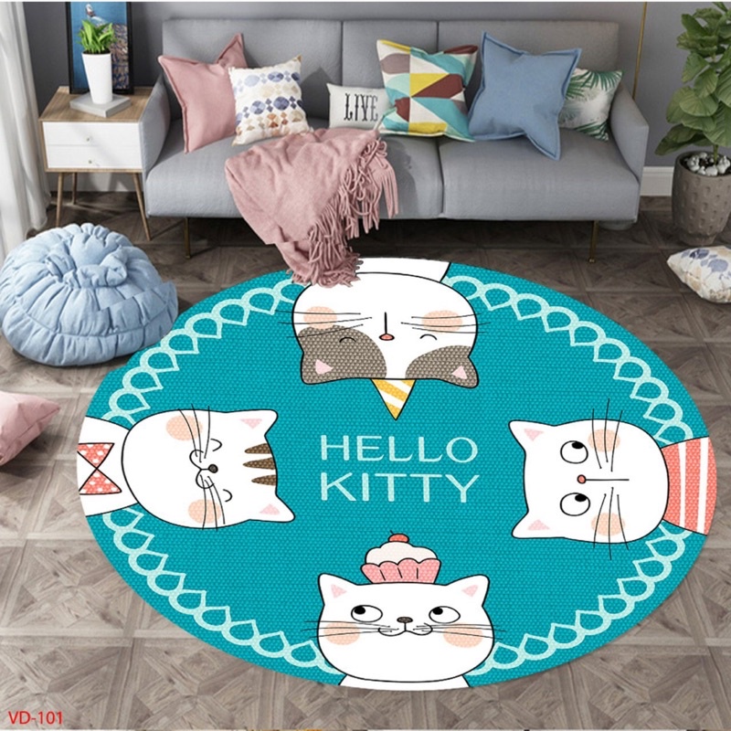 Thảm Bali Tròn trải sàn 3D 1mx1m1 cao cấp