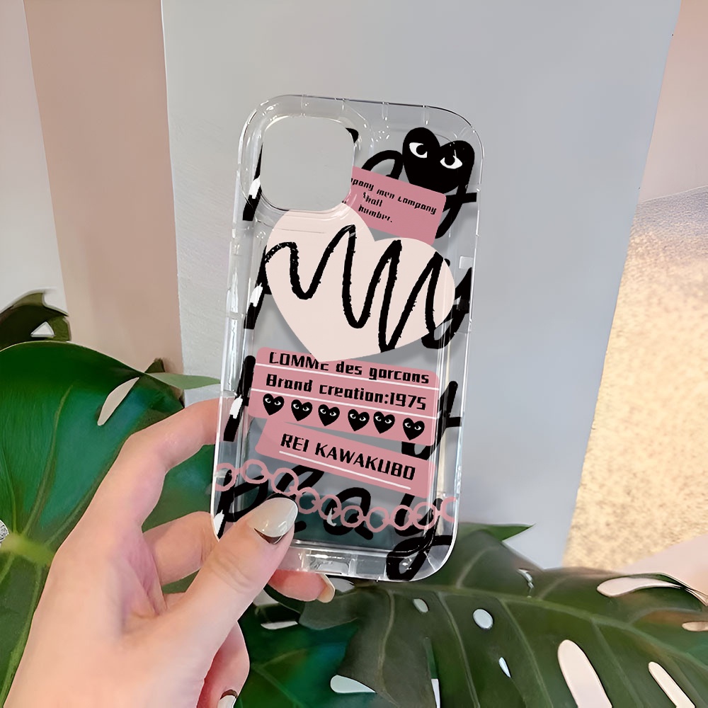 Ốp Điện Thoại Trong Suốt In Hình Trái Tim Cho iphone 14promax 11 13 12 7Plus X XS Max