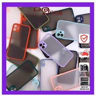 Ốp lưng iPhone XR, iPhone 11 cute viền màu lưng nhám thời trang - Cafe2fone