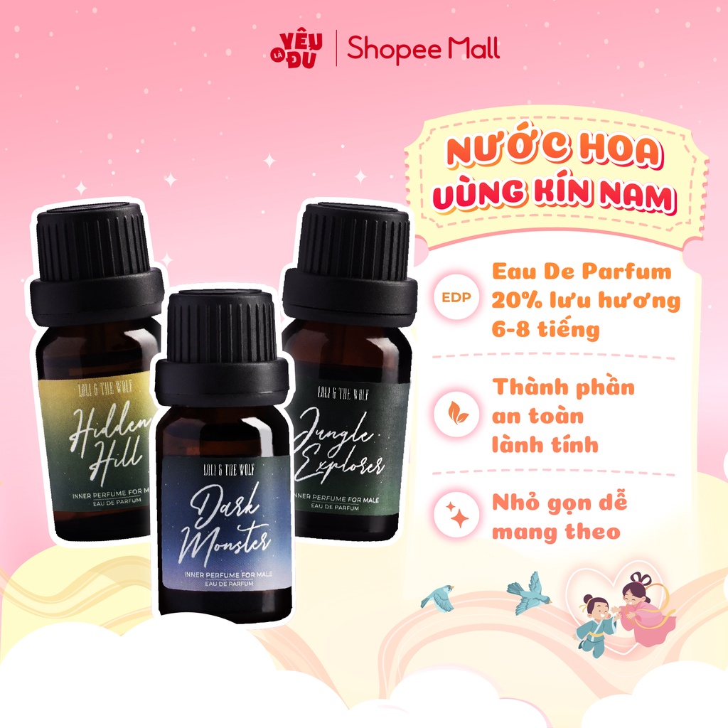 Nước hoa vùng kín nam Loli The Wolf thơm lâu chính hãng chai 2ml, 10ml