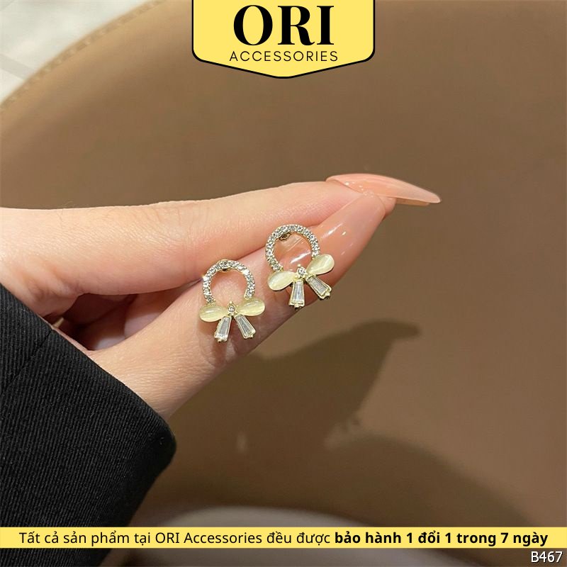 Bông tai nữ hình nơ xinh xắn ORI ACCESSORIES B467