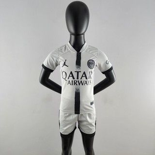 Bộ quần áo đá bóng trẻ con PSG leaguestore 22/23 - áo trẻ em psg màu xám vải thái dệt mịn