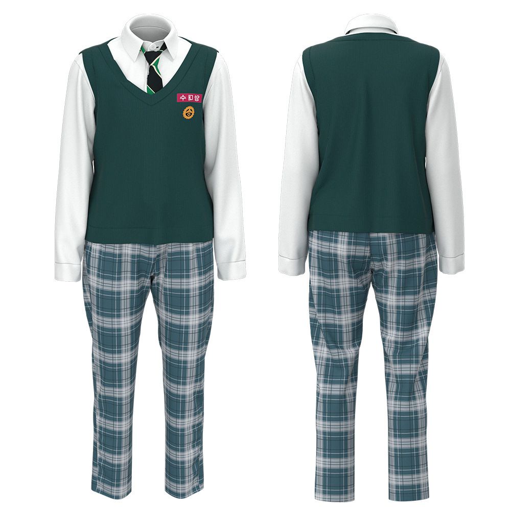 TV All of Us Are Dead Cosplay Costume Zombie Boys and Girls School Uniform T-shirt Skirt Set Halloween Outfit