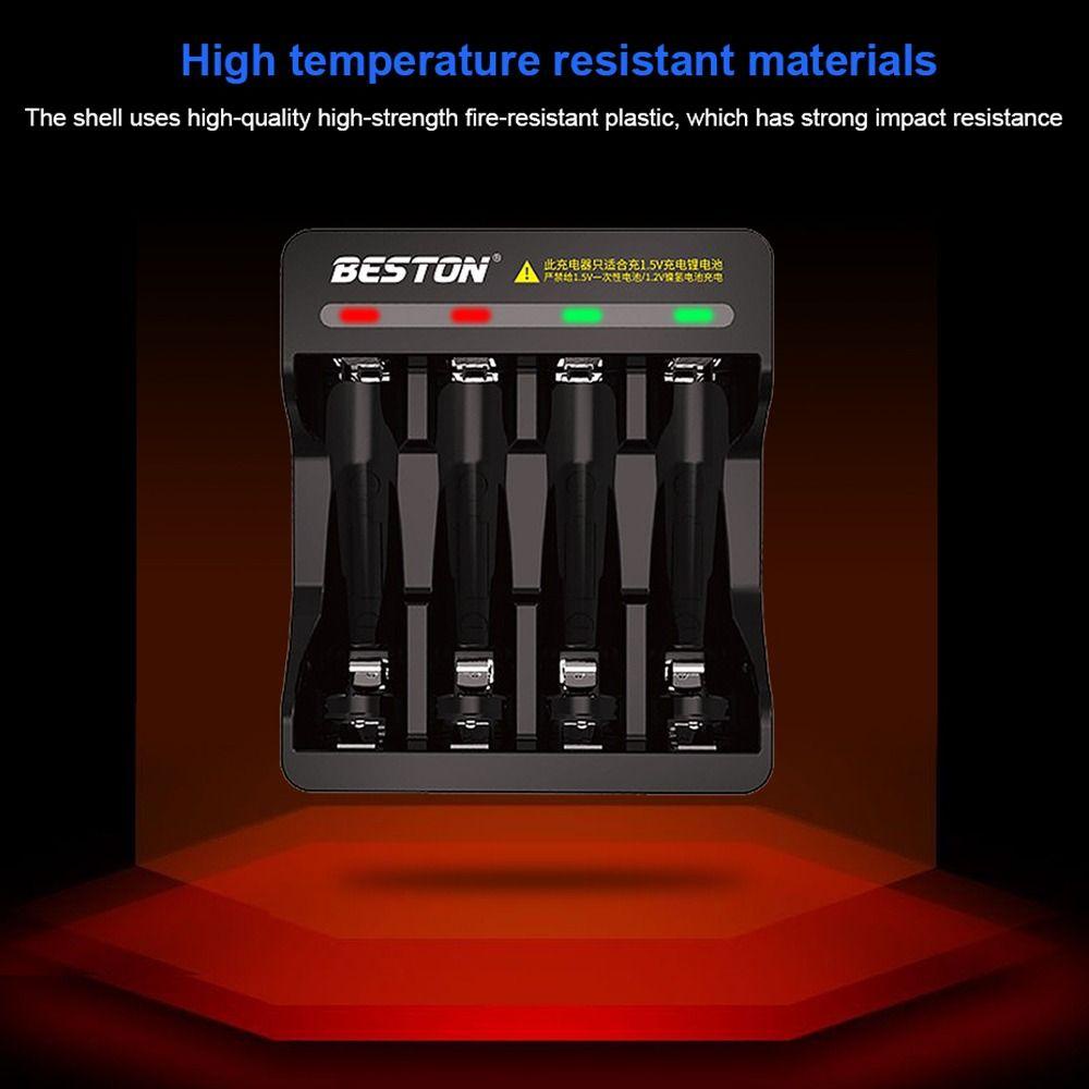 BEBETTERM Cục Sạc Nhanh Thông Minh Có Đèn LED Chỉ Báo Cho Pin AA AAA 1.5V