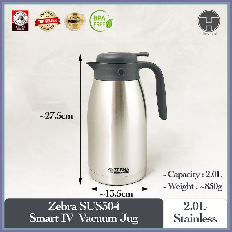 Bình giữ nhiệt Inox Smart IV 1.5L Zebra có quai và vòi rót - 112942 - LOẠI MỚI