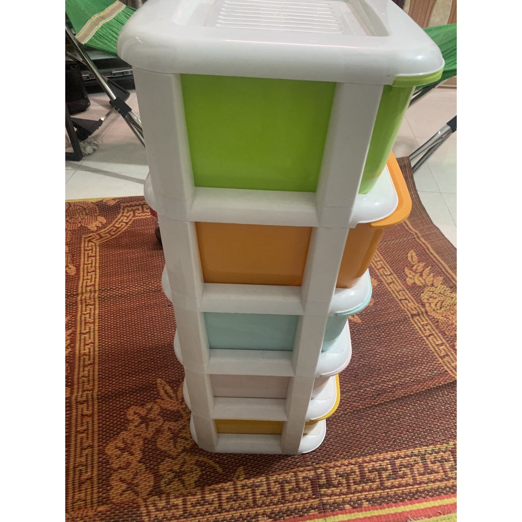 Tủ Nhựa Đa Sắc 5 Tầng, Có Bánh Xe Hàng Việt Nam