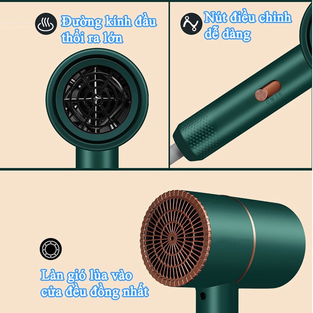 Máy Sấy Tóc 2CMN - Công Suất 2200W - 2 Chiều Nóng Lạnh - Máy Sấy Tạo Kiểu Tóc Đa Năng