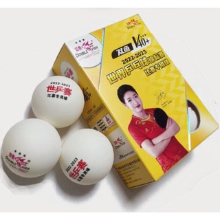 Hộp 6 quả bóng bàn thi đấu double fish v40+ 3sao bóng bàn double fish v40+