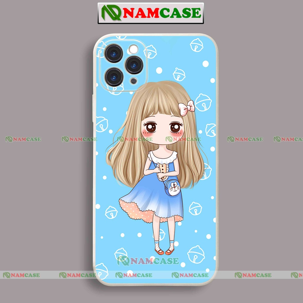 Ốp lưng điện thoại iPhone cạnh vuông cặp đôi chibi cô gái cute dễ thương ip 6/6s/7/8/X/XS/XR/11/12/13/14 Pro Plus Max