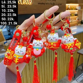Móc khoá mèo thần tài