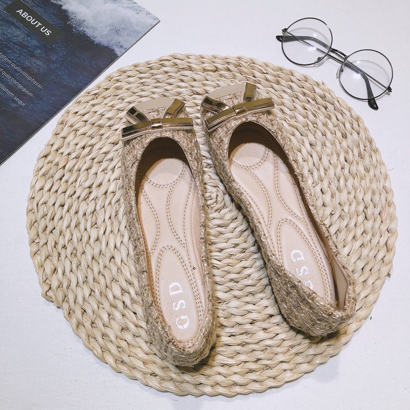 Giày Búp Bê Mũi Vuông Đế Bằng Thiết Kế Mới Thời Trang Mùa Hè 2021 Dành Cho Nữ