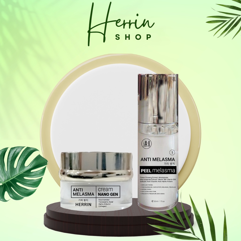 Combo Hỗ Trợ Giảm Nám Tàn Nhanh Hiệu Quả Serum Peel Melasma Và Kem Nano Gen Hiệu Quả Rõ Rệt, Trắng Hồng Rạng Rỡ