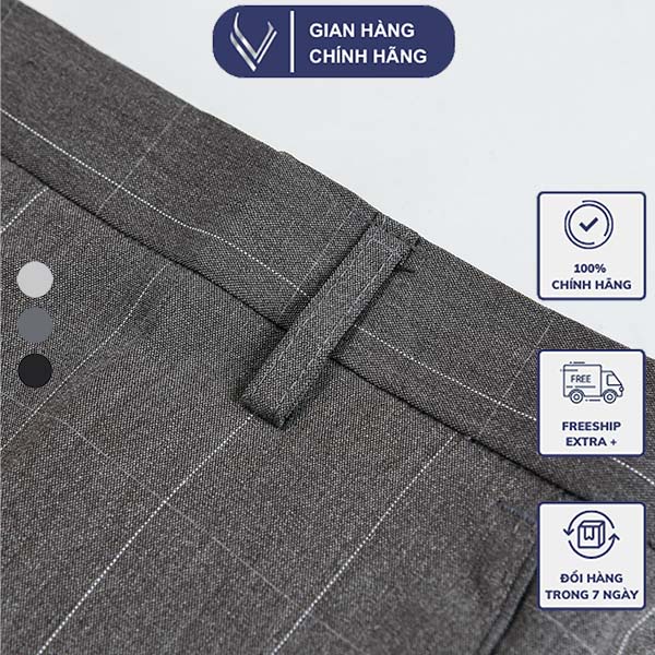 Quần Âu Nam Cotton Hoạ Tiết Kẻ Karo Quần âu nam Cao Cấp Form Đẹp Quan Au Nam Dep Thương Hiệu Veratino