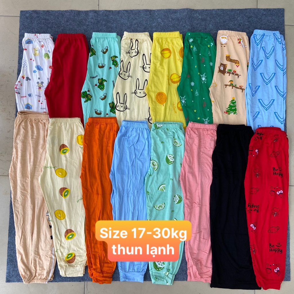 Quần chục dài cho bé trai, bé gái 6 - 30kg thun cotton bozip, thun lạnh - QTSD QGSD