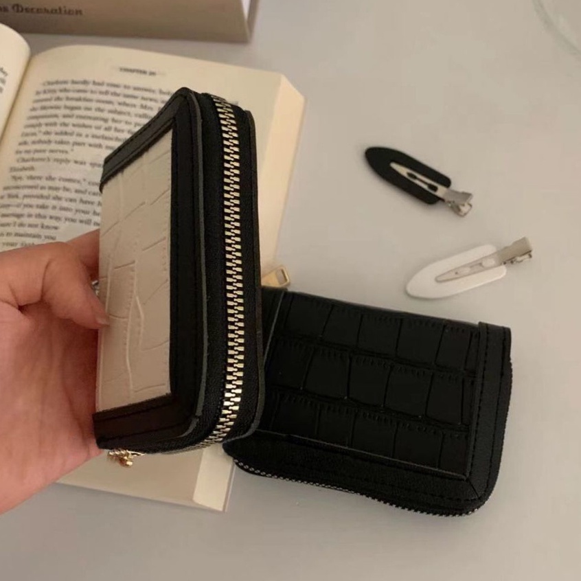 Ví Da PU Cao Cấp Với 18 Ngăn Đựng Thẻ Thời Trang