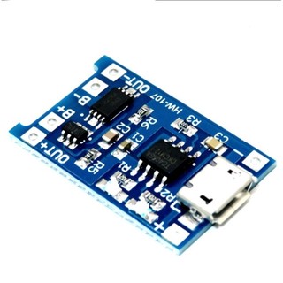 Mạch sạc pin lithium - 18650 - lion tp4056 cổng micro usb có bảo vệ