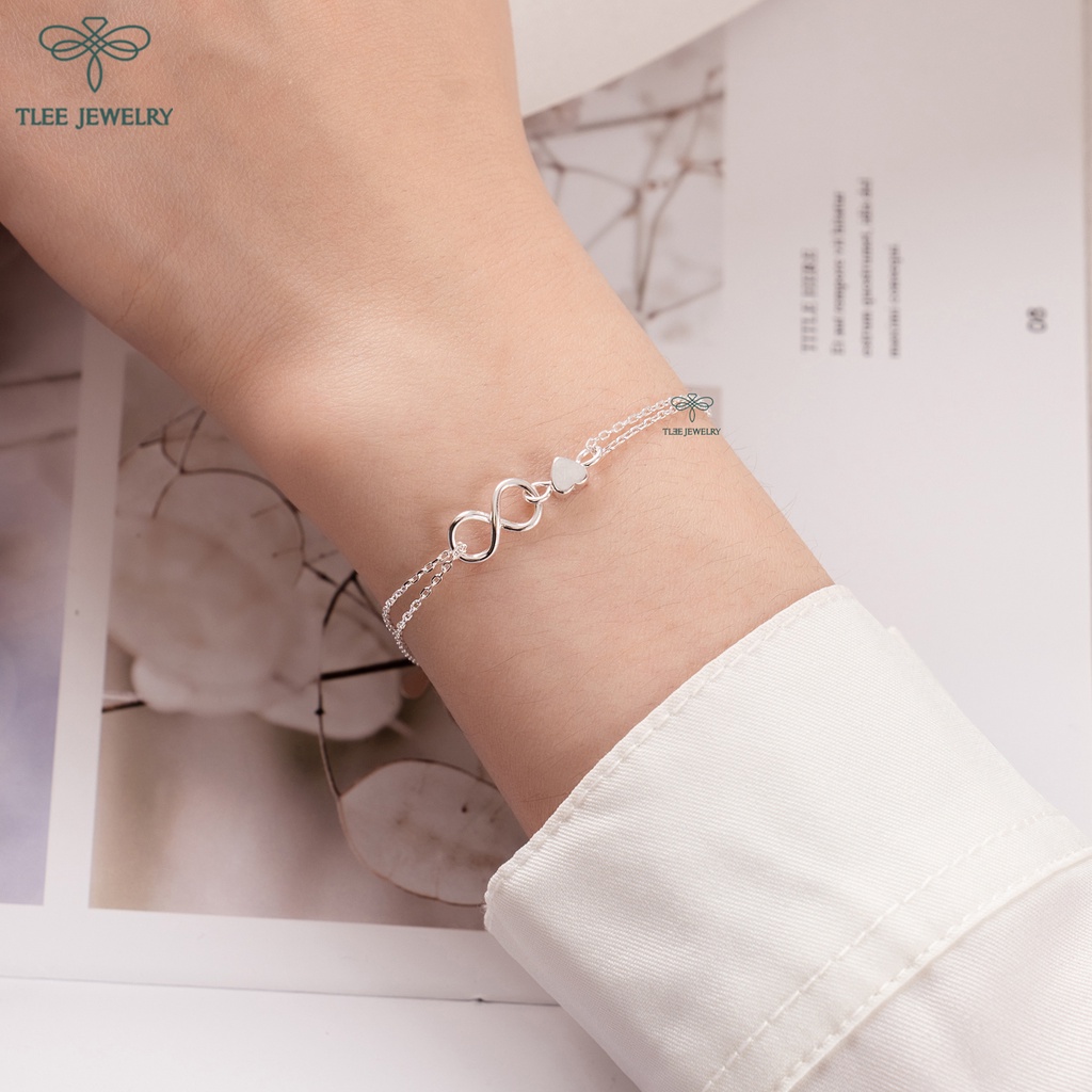 Lắc tay bạc nữ TLEE kép vô cực cá tính TleeJewelry LT0101