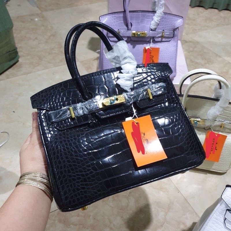 Túi Hm Bikin 2 Quai Nữ Công Sở Sang Chảnh , Túi Hm kelly nữ 1 Quai size 20cm và 25cm - Tặng Kèm Khăn Lụa