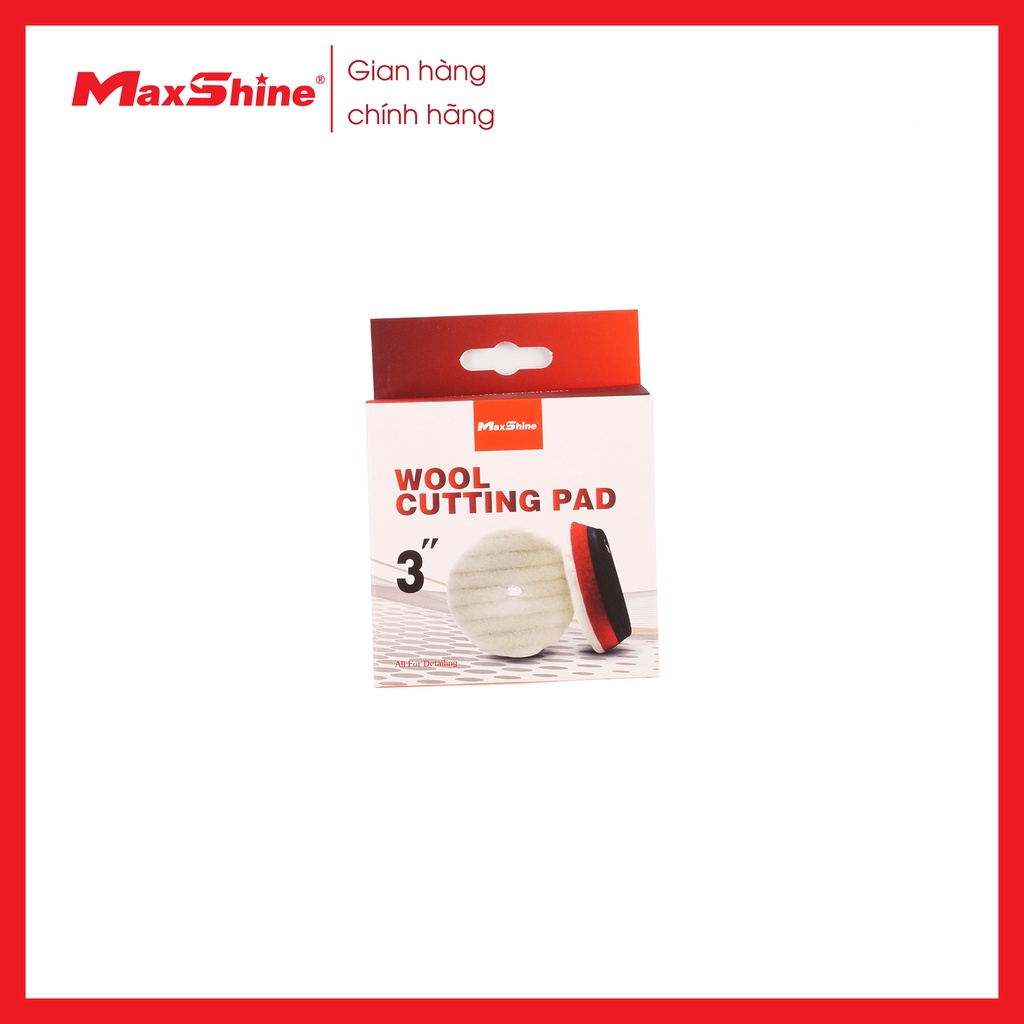Phớt lông cừu xoắn 3D Wool Cutting Pad 6inch Maxshine 2061150R làm từ lông cừu nên giảm rung, không bị ăn mòn, chống ẩm