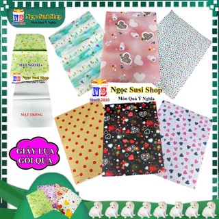COMBO 30 GIẤY GÓI QUÀ LỤA CAO CẤP LOẠI TỐT IN HÌNH RẤT ĐẸP - GIẤY LỤA GÓI QUÀ MẪU MỚI VỀ LIÊN TỤC