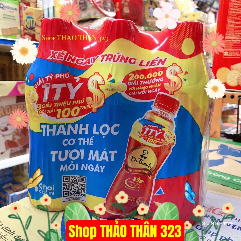 Trà Thảo Dược Dr.Thanh Có Đường (1 lốc x 6 chai)