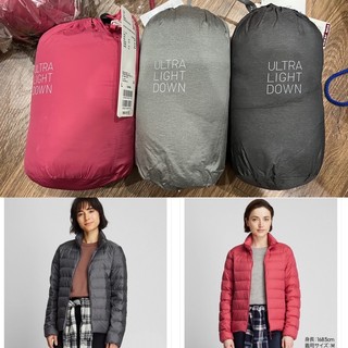 Áo khoác lông vũ UNI.QLO nữ cổ trụ chính hãng