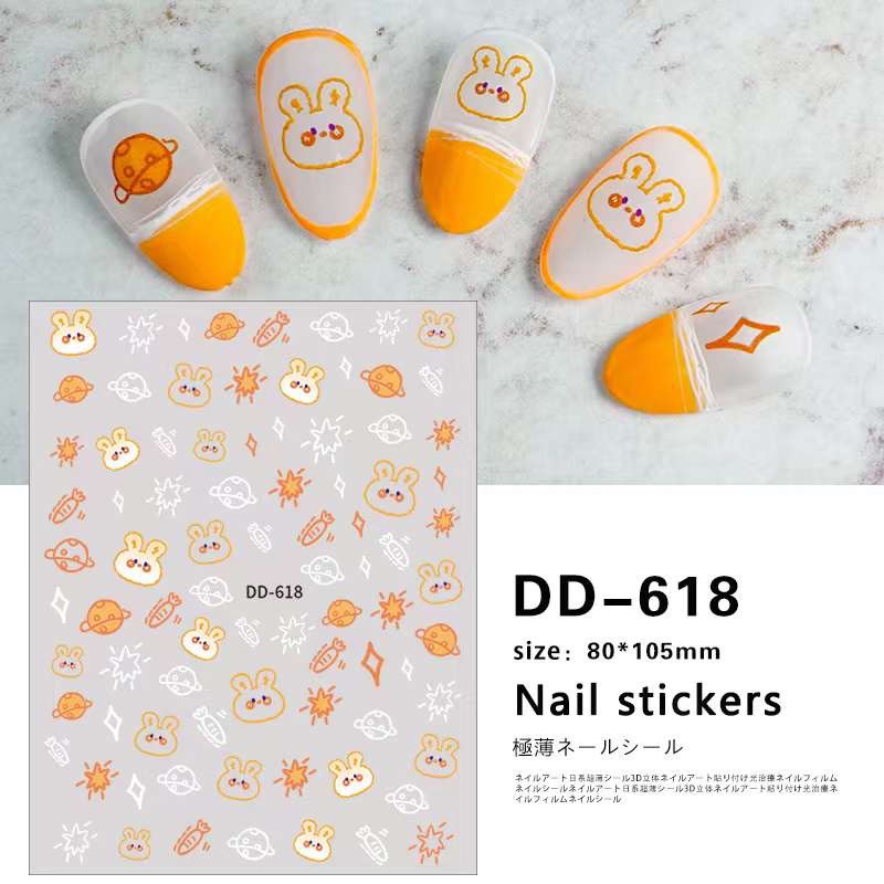STICKER GẤU HOẠT HÌNH TRANG TRÍ NAIL MÃ MỚI