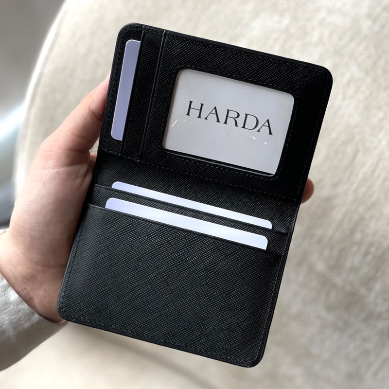 Ví da bóp da đựng thẻ card Harda mini