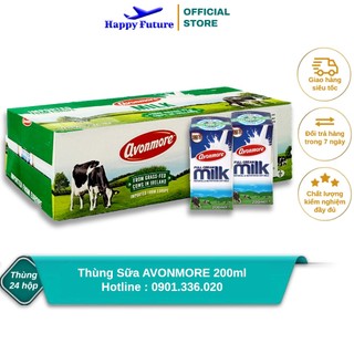 Thùng 24 hộp sữa  AVONMORE nguyên kem 200ml - Date T8/2023