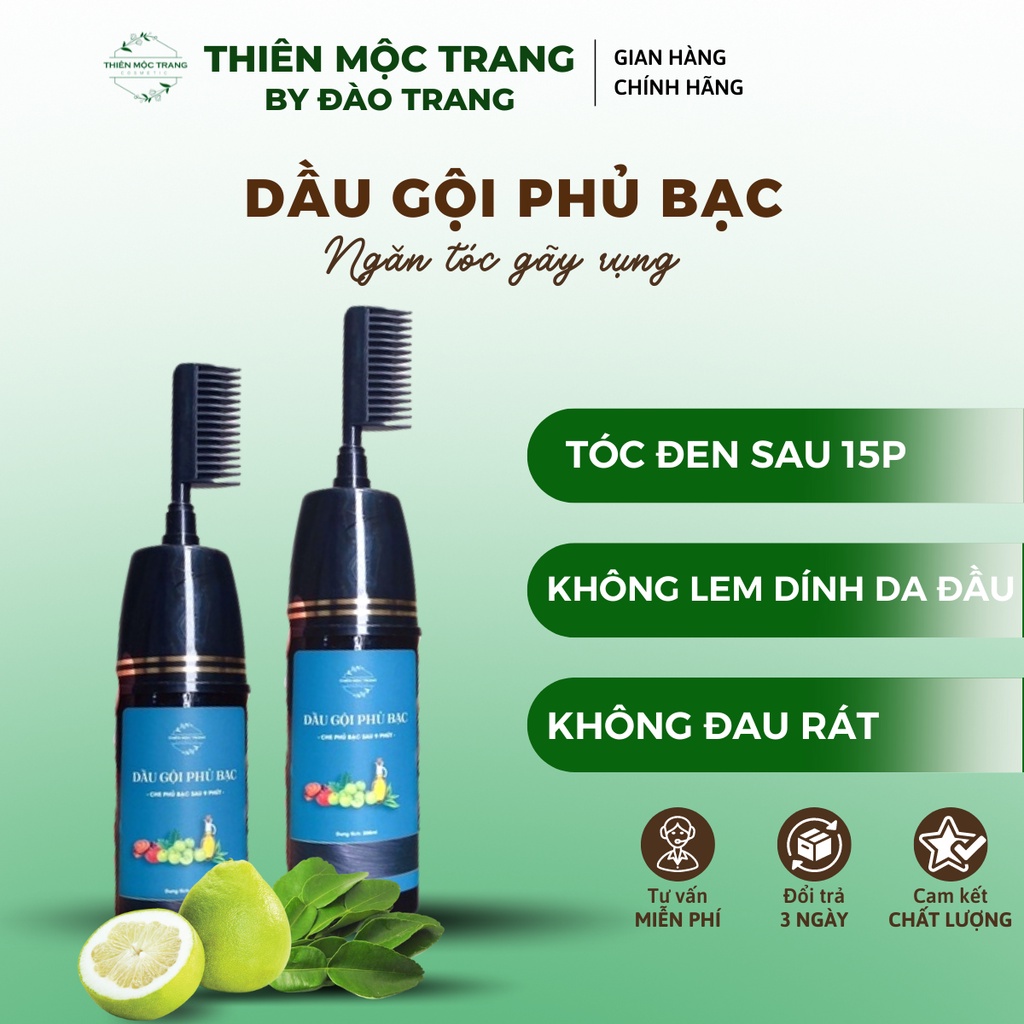 Dầu gội phủ bạc Thiên Mộc Trang (handmade)