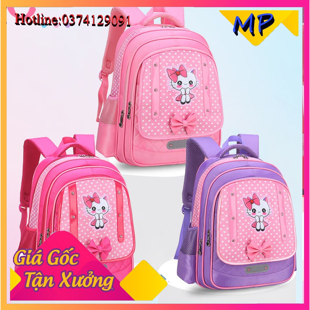 Balo cho bé gái từ lớp 3 đến lớp 9, cặp sách chống thấm nước cho học sinh cấp 1,2