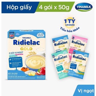 Bột ăn dặm ridielac gold 3 vị ngọt - hộp giấy 200g