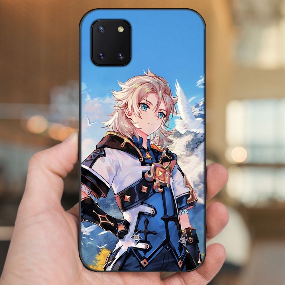 Ốp lưng Samsung Note 10 Lite viền đen in hình Albedo Genshin Impact