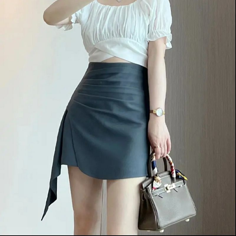Chân váy công sở nữ màu xám váy ngắn