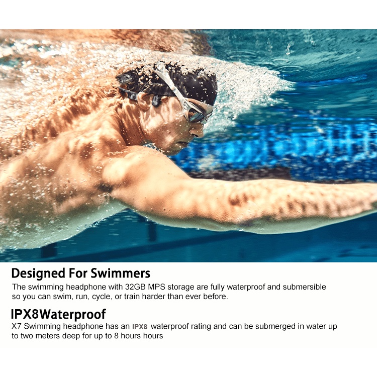 Tai Nghe Nhét Tai X7 TWS 32GB MP3 IPX8 Chống Thấm Nước Chuyên Dụng Trong Thể Thao