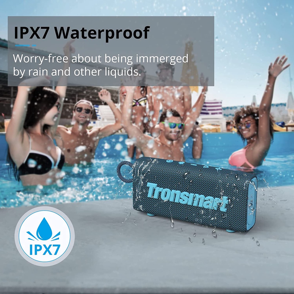 Loa Bluetooth Tronsmart Trip Chống nước IPX7 Thời lượng pin 20 giờ, tích hợp Micro
