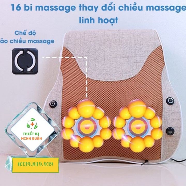 Gối massage,máy massage, máy mát xa lưng vai và cổ hồng ngoại SA-L16