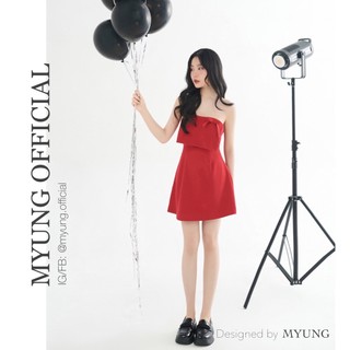 Myung - đầm ngắn vạt đỏ - havana dress