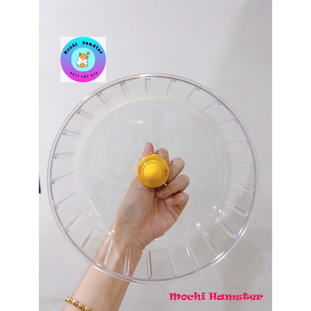 Wheel trong suốt 17cm cho hamster / Vòng chạy hamster trong suốt