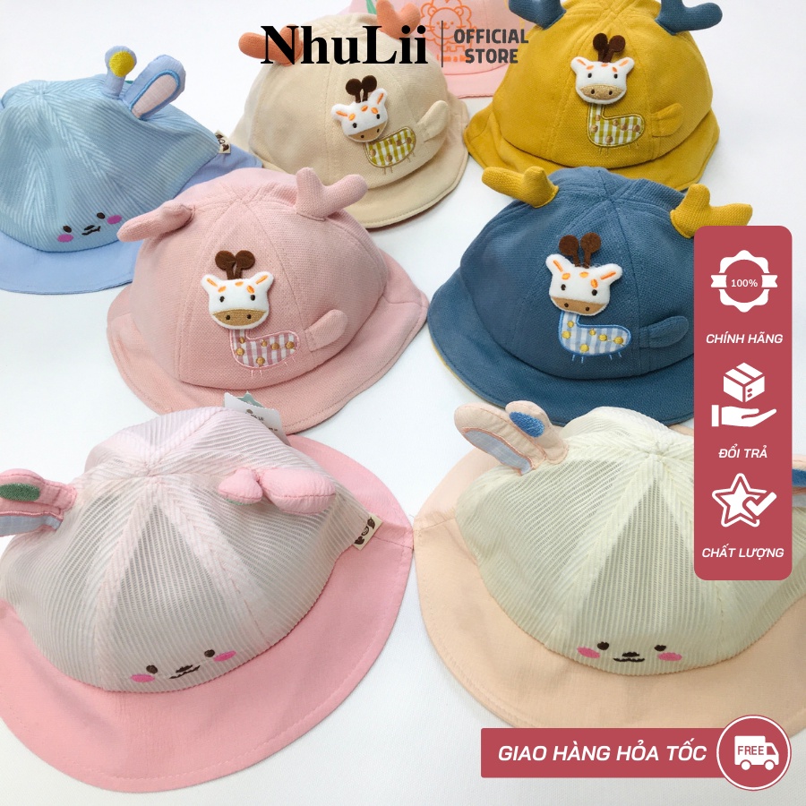 Mũ tai bèo cho bé NHULII nón hình thú 6 tháng đến 3 tuổi NI006
