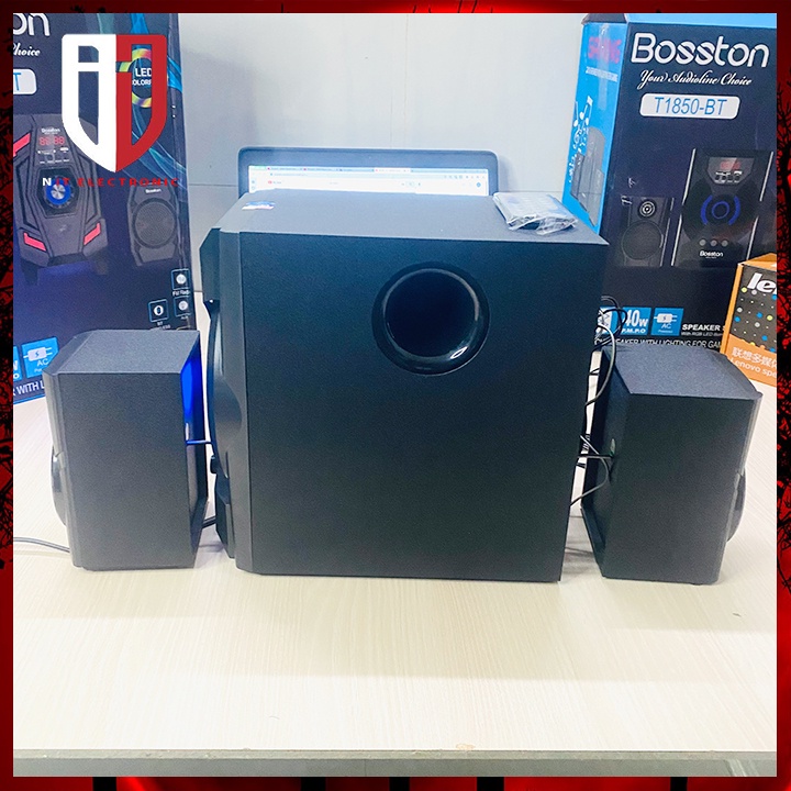 Loa Máy Tính Bluetooth Để Bàn BOSTON T1850 Gaming Có Dây Loa Nghe Nhạc Laptop Pc Đèn Led 40W Cực Mạnh