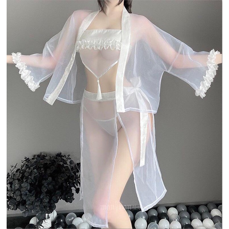 [Có sẵn] Set yếm choàng xuyên thấu hóa trang tiên nữ gợi cảm Sexy Cosplay CP03 CICI BONITA HCM
