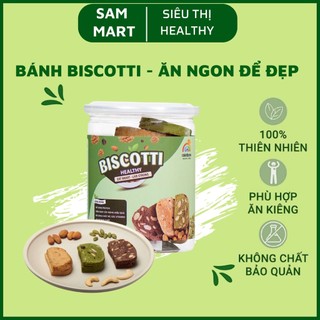 Bánh biscotti siêu hạt mix 3 vị 200g biscotti bánh ăn kiêng mix siêu nhiều hạt dinh dưỡng giảm cân gym yoga