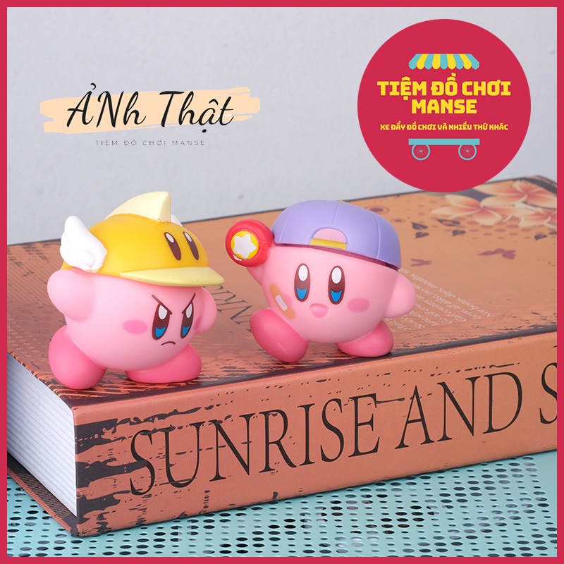 Set Mô hình 8 Kirby Star dễ thương, trang trí bàn làm việc