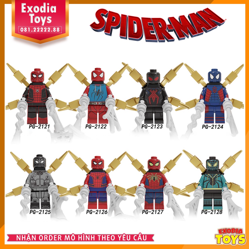 Xếp hình Minifigure các bộ giáp siêu anh hùng Người Nhện Spider-Man - Đồ Chơi Thông Minh - POGO PG8249