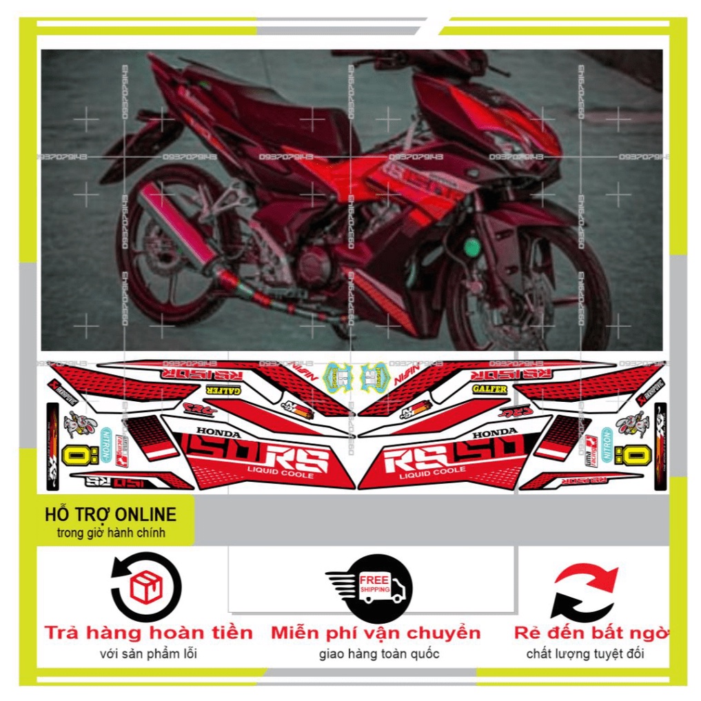 {TPHCM-FREE SHIP] TEM RỜI WINNER X RS150 ĐỎ ĐEN